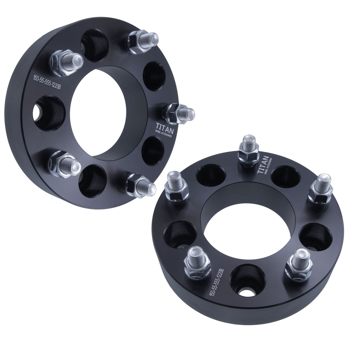 1.5" 5x5 to 5x5.5 Wheel Adapters for Jeep Commander Grand Cherokee Wrangler | 1/2x20 Studs |