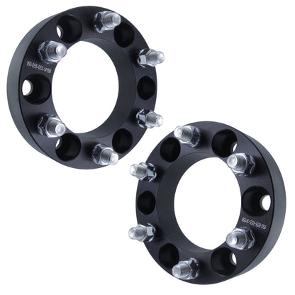 32mm (1.25") Wheel Spacers for Escalade Sierra Yukon Suburban Silverado | 6x5.5 (6x139.7) | 14x1.5 Studs |