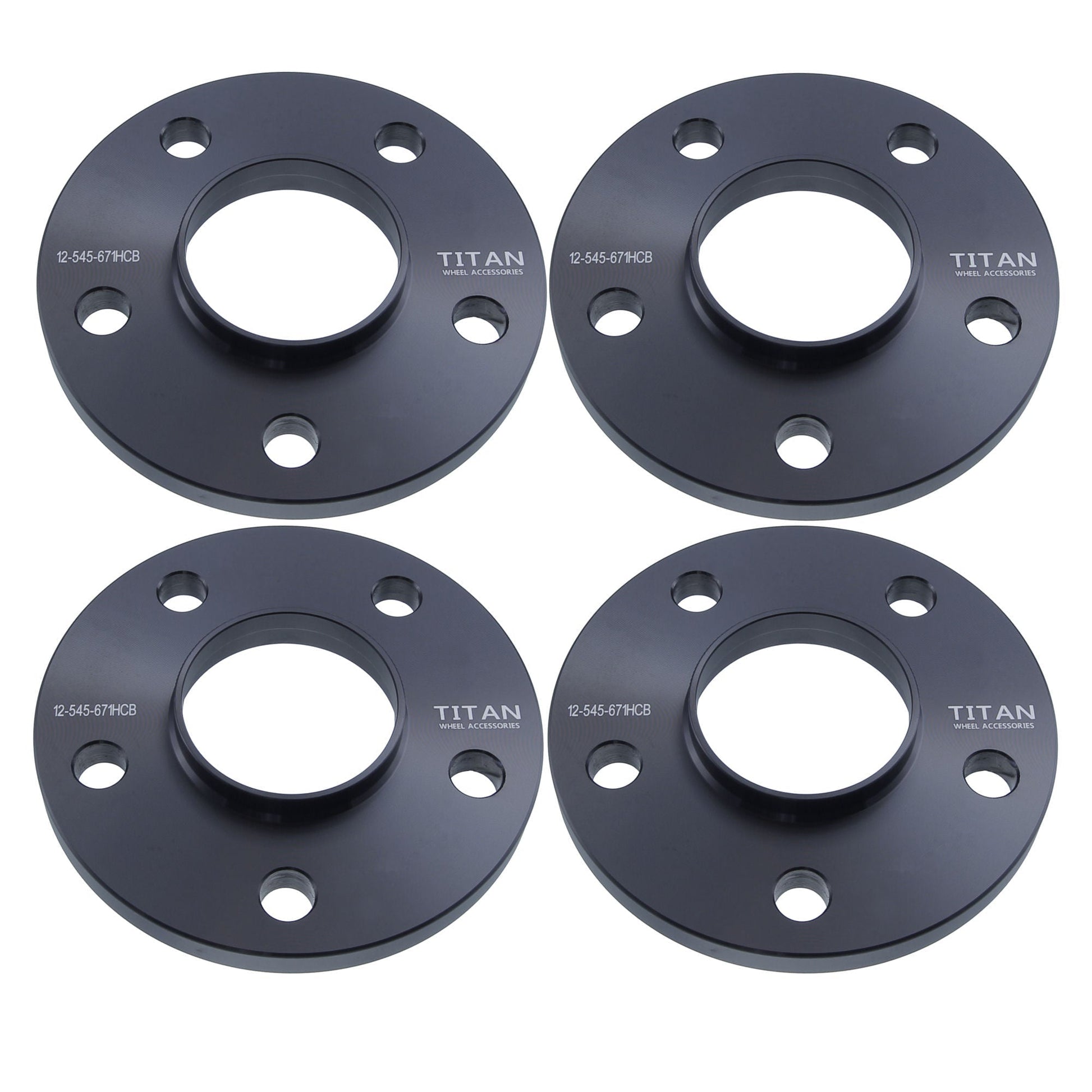 12mm Titan Wheel Spacers for Mazda RX7 RX8 Miata | 5x114.3 | 67.1  Hubcentric | - Set of 4