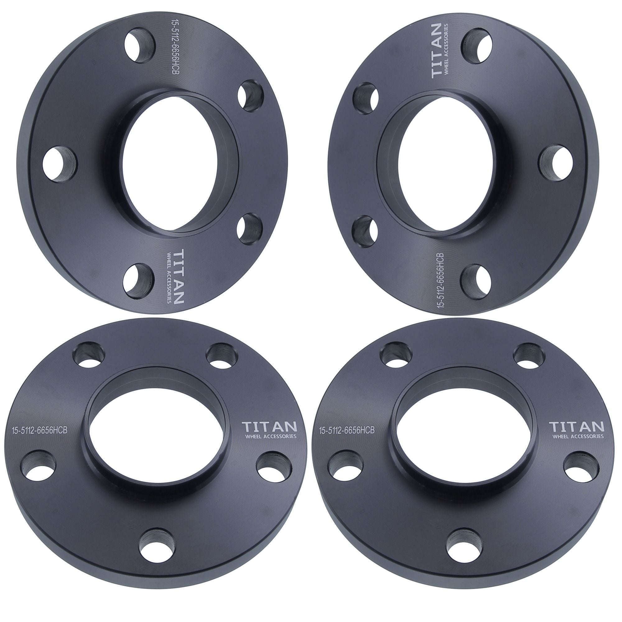 15mm Wheel Spacers for VW Audi Mercedes | 5x112 | 66.56 Hubcentric | - Set  of 4