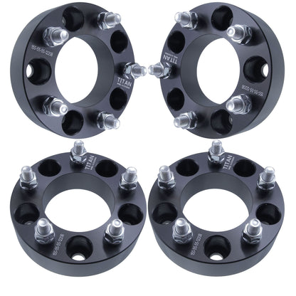 Set of 4 | 5x127  Wheel Spacers | 50mm | Fits Jeep Grand Cherokee Limited Laredo Summit SRT8 2" Thick 2" Titan Wheel Spacers for Jeep Grand Cherokee | 5x5 (5x127) | 14x1.5 Studs | Set of 4 | Titan Wheel Accessories